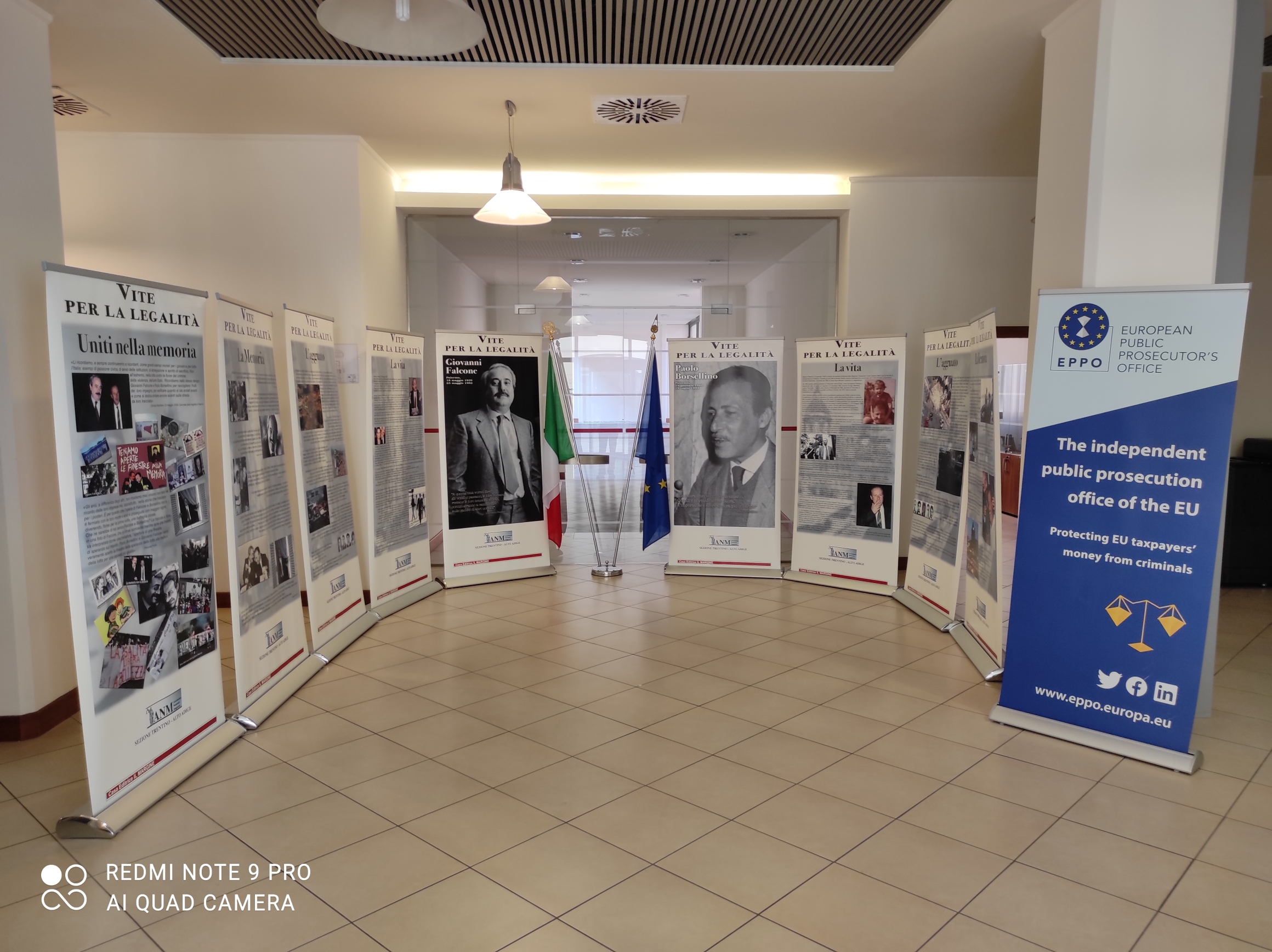 banners in a room