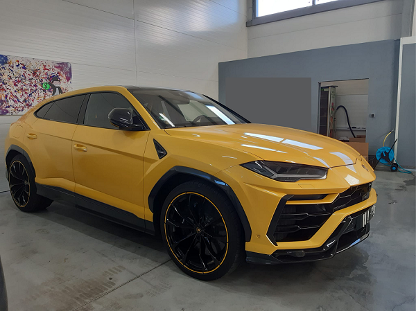 yellow Lamborghini