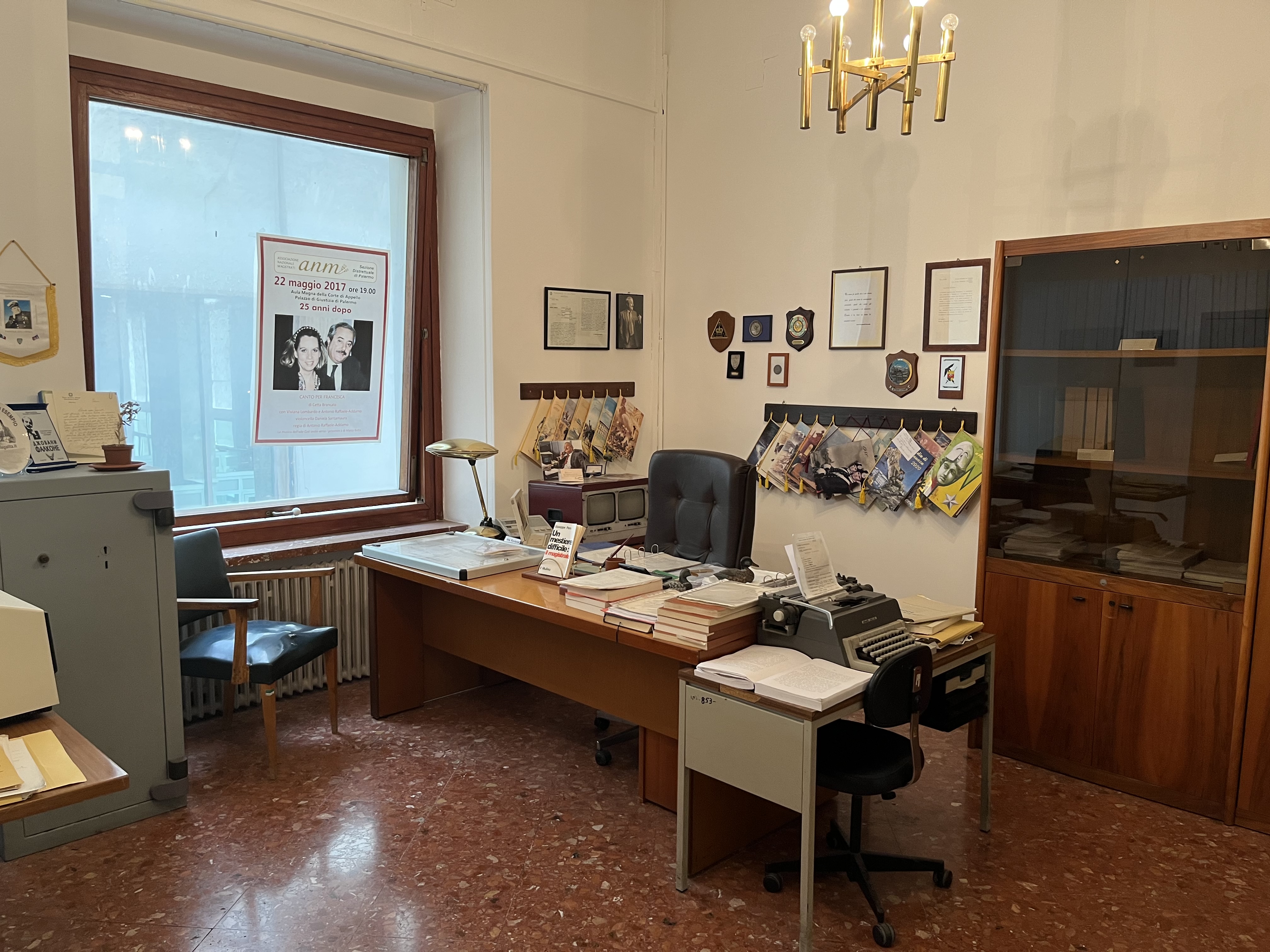 desk at museum