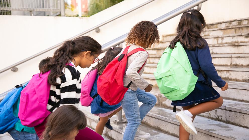 children going to school
