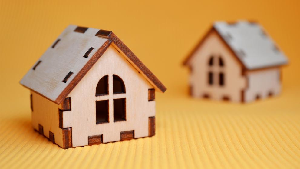 two play houses out of wood