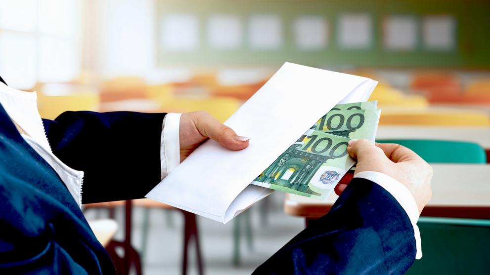 money in an envelope