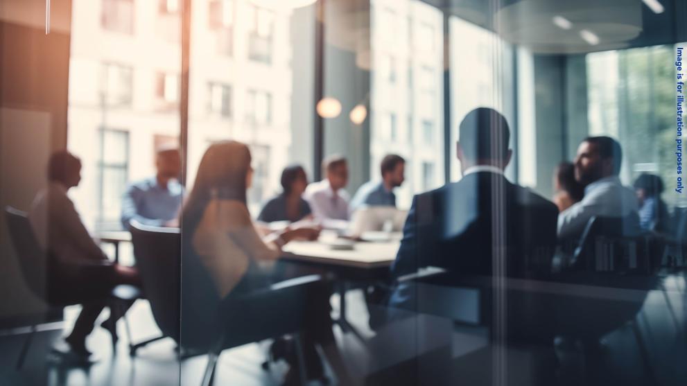 people at a professional training inside