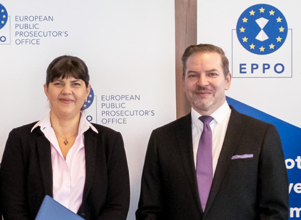 European Chief Prosecutor Laura Kövesi and Deputy European Chief Prosecutor Petr Klement
