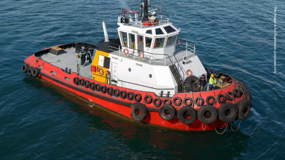 tugboat in the sea