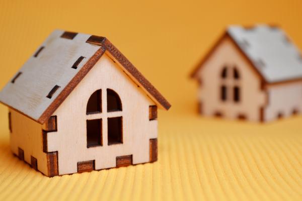 two play houses out of wood