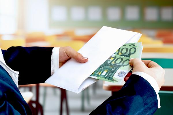 money in an envelope
