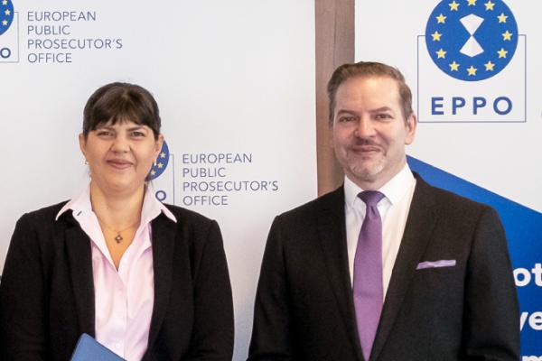 European Chief Prosecutor Laura Kövesi and Deputy European Chief Prosecutor Petr Klement