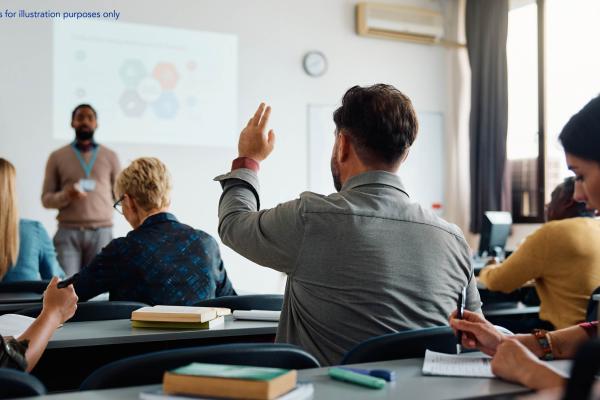 training room with people