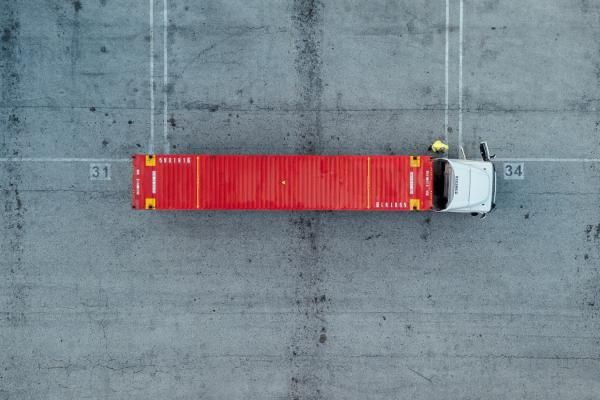 Truck aerial view