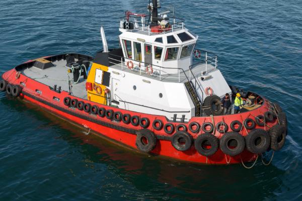 tugboat in the sea